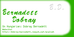 bernadett dobray business card